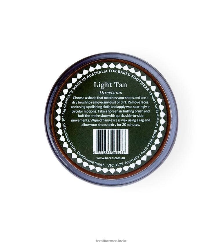 Bared Light Tan Wax Polish Shoe Care Unisex Bared Footwear N06D2V316 Bared Shoe Wax