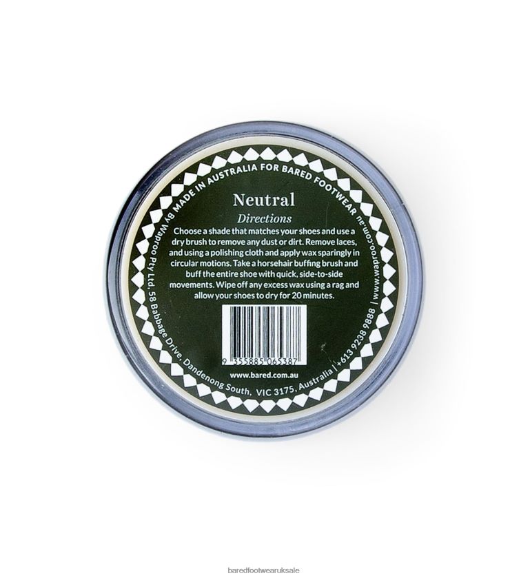 Bared Neutral Wax Polish Shoe Care Unisex Bared Footwear N06D2V315 Bared Shoe Wax