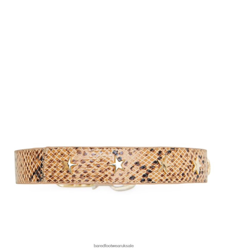 Snake Print Leather Unisex Bared Footwear N06D2V327 Dog Collar & Lead