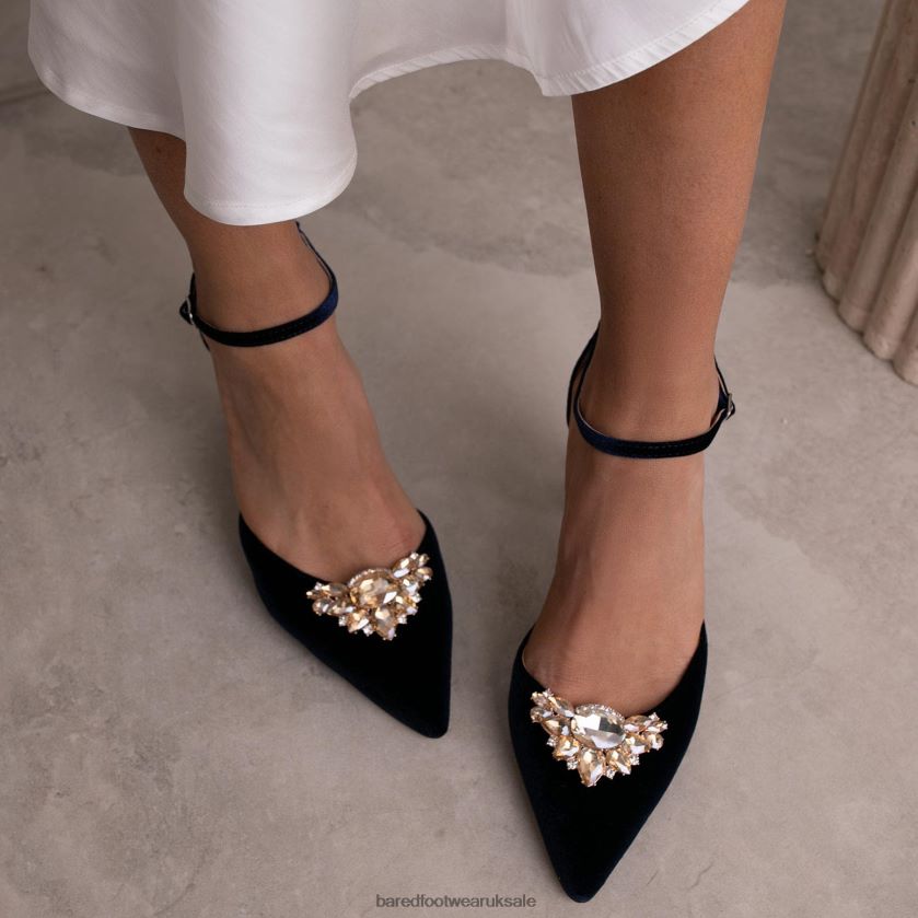 Champagne/Rose Gold Unisex Bared Footwear N06D2V334 Bridal Shoe Clip