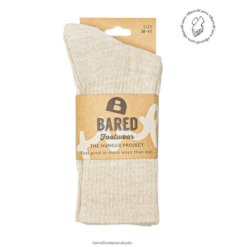 Oatmeal Marle Socks Unisex Bared Footwear N06D2V331 Crew Socks 2 - Pack