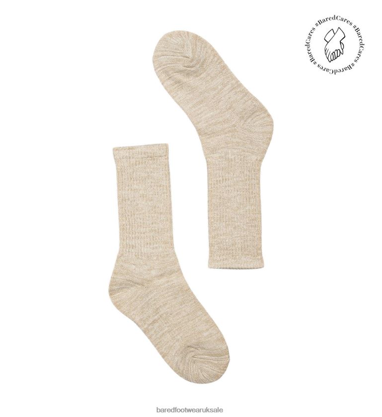 Oatmeal Marle Socks Unisex Bared Footwear N06D2V331 Crew Socks 2 - Pack