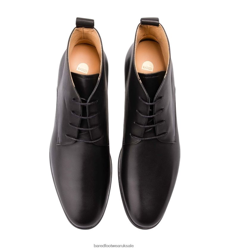 Black Leather Boots Men Bared Footwear N06D2V34 Dubnium