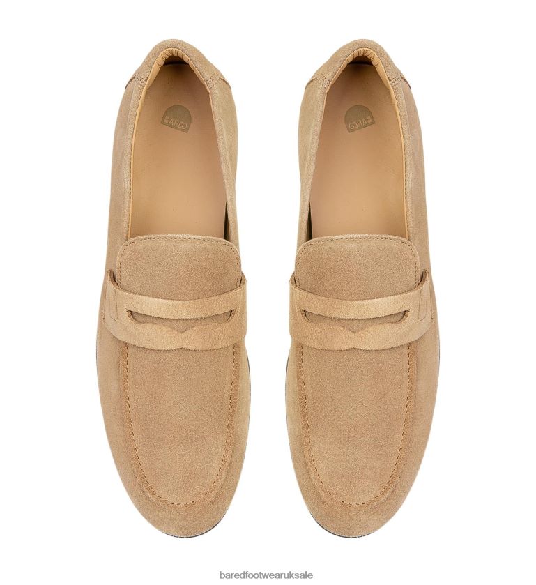Sand Suede Loafers Men Bared Footwear N06D2V54 Electrum 2