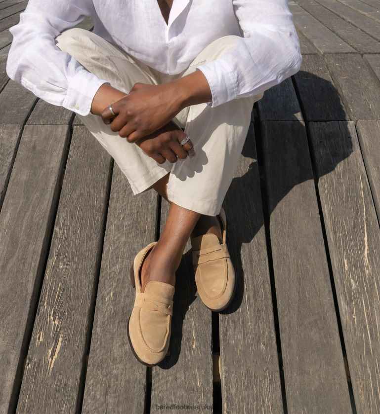 Sand Suede Loafers Men Bared Footwear N06D2V54 Electrum 2