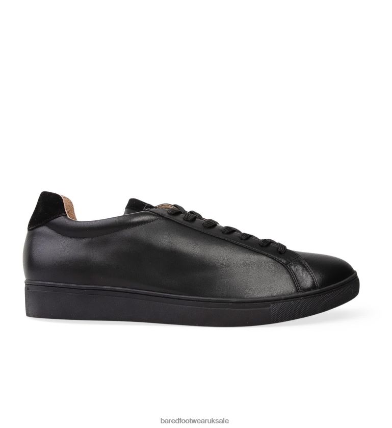 Black Leather with Black Sole Sneakers Men Bared Footwear N06D2V63 Sulphur