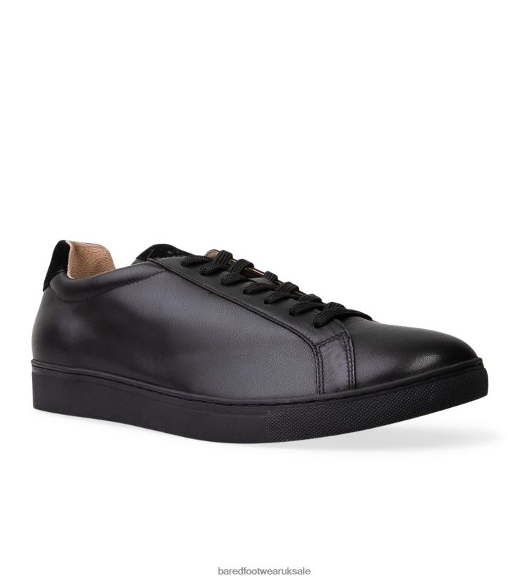Black Leather with Black Sole Sneakers Men Bared Footwear N06D2V63 Sulphur