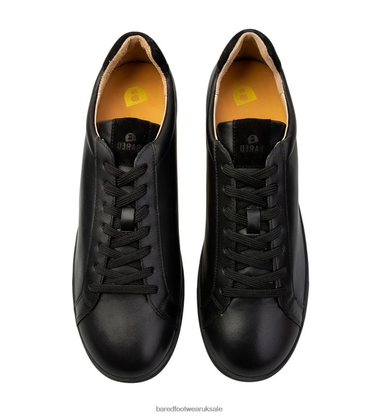 Black Leather with Black Sole Sneakers Men Bared Footwear N06D2V63 Sulphur