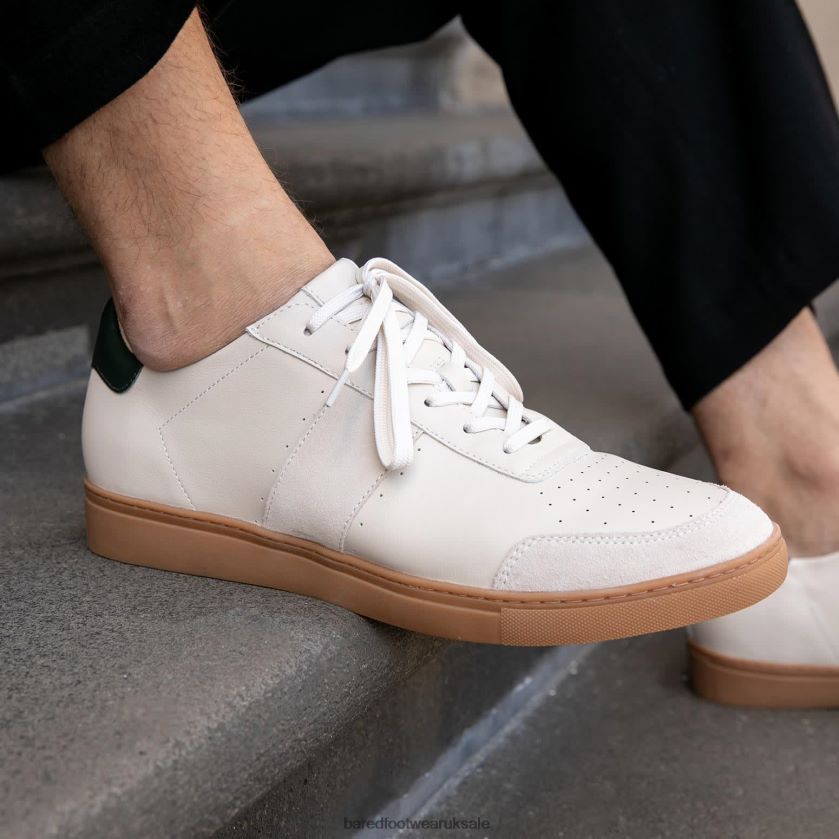 Ecru Leather with Gum Sole Sneakers Men Bared Footwear N06D2V56 Magnox