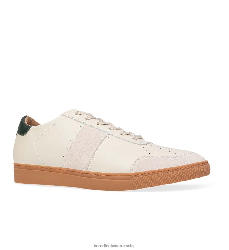 Ecru Leather with Gum Sole Sneakers Men Bared Footwear N06D2V56 Magnox