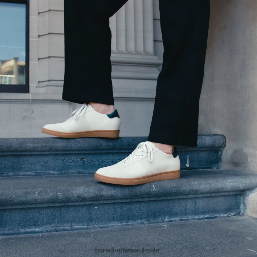 Ecru Leather with Gum Sole Sneakers Men Bared Footwear N06D2V56 Magnox