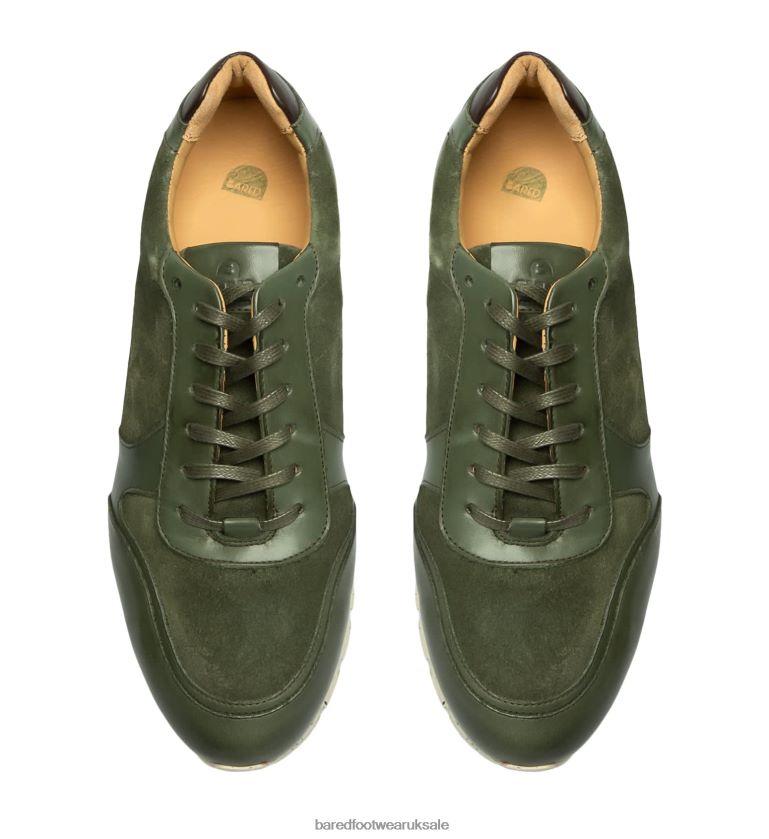 Olive Leather Sneakers Men Bared Footwear N06D2V44 Erbium