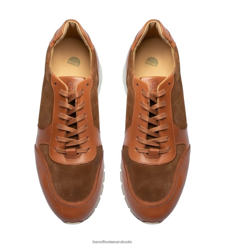 Tan Leather Sneakers Men Bared Footwear N06D2V43 Erbium