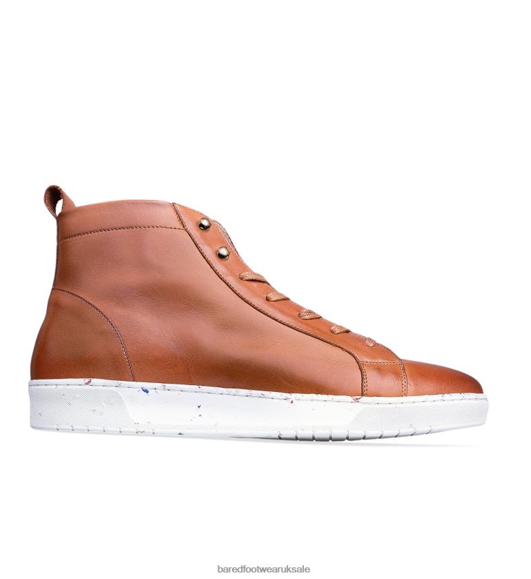 Tan Leather Sneakers Men Bared Footwear N06D2V6 Fermium