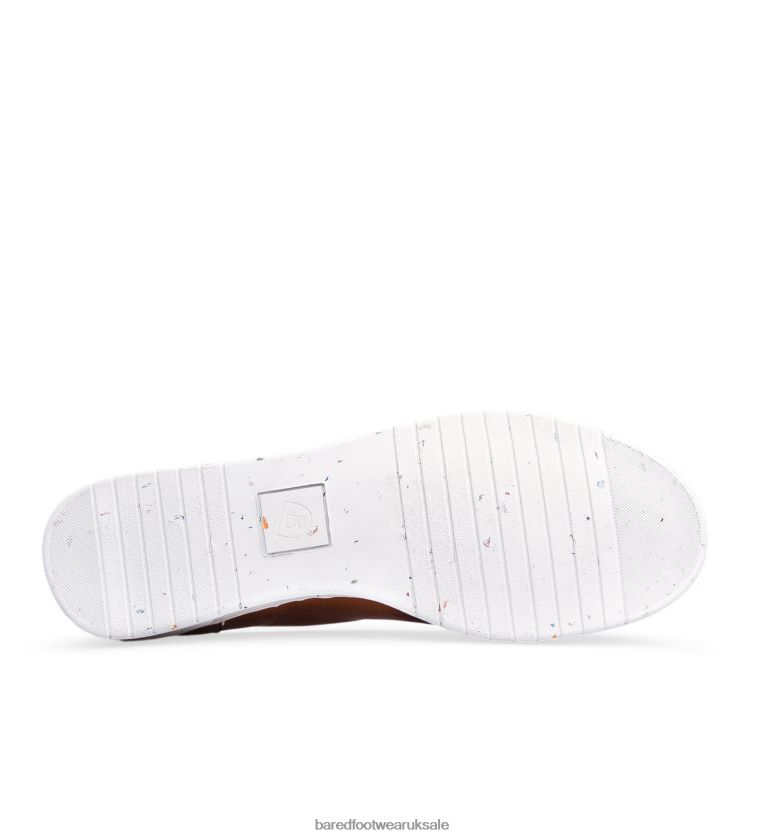 Tan Leather Sneakers Men Bared Footwear N06D2V6 Fermium