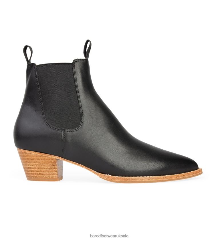 Black Leather with Light Sole Heeled Boots Women Bared Footwear N06D2V156 Woodpecker