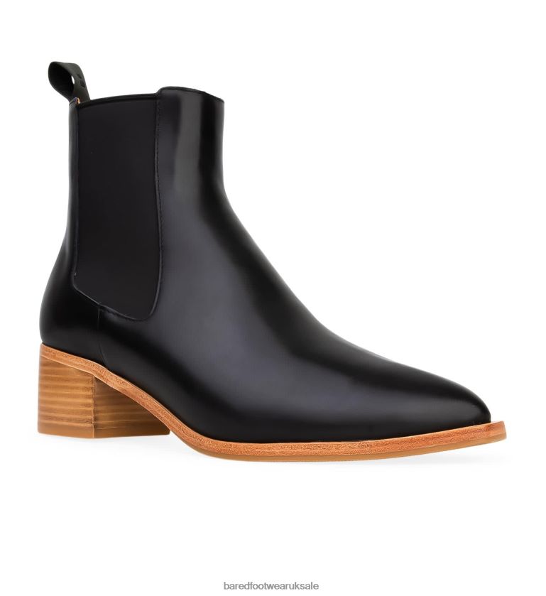 Black Leather with Light Sole Women Bared Footwear N06D2V104 Canary