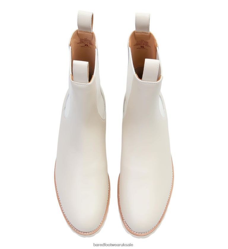 Ecru Leather with Ecru Sole Flat Boots Women Bared Footwear N06D2V274 Coot