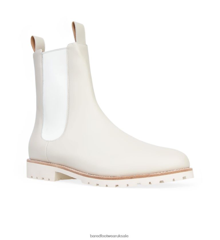 Ecru Leather with Ecru Sole Flat Boots Women Bared Footwear N06D2V274 Coot