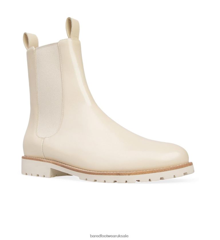 Oatmilk Leather Flat Boots Women Bared Footwear N06D2V203 Coot