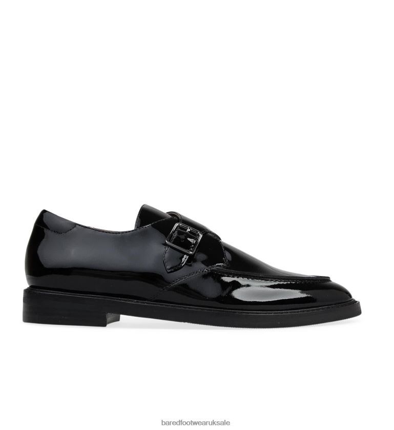 Black Patent Leather Flat Monks Women Bared Footwear N06D2V84 Coronet