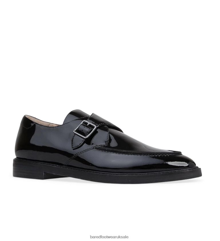Black Patent Leather Flat Monks Women Bared Footwear N06D2V84 Coronet