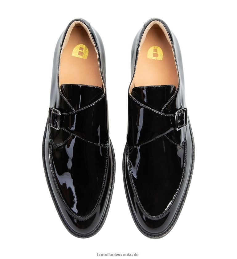 Black Patent Leather Flat Monks Women Bared Footwear N06D2V84 Coronet