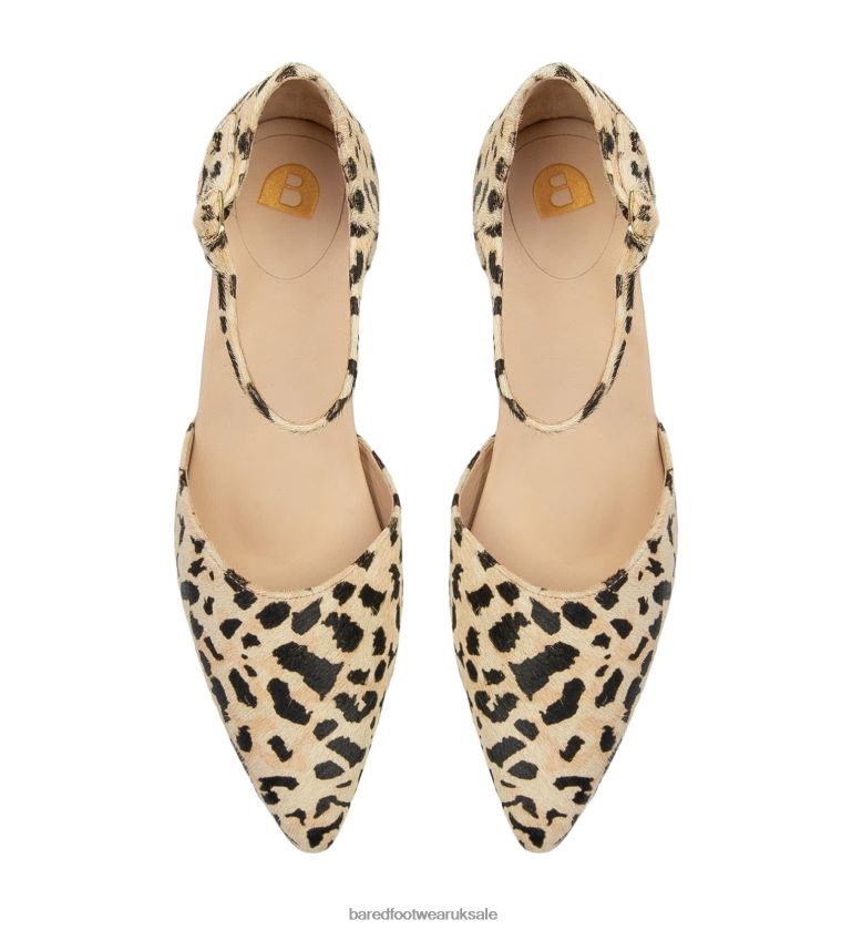 Leopard Calf Hair Ballet Flats Women Bared Footwear N06D2V226 Eagle