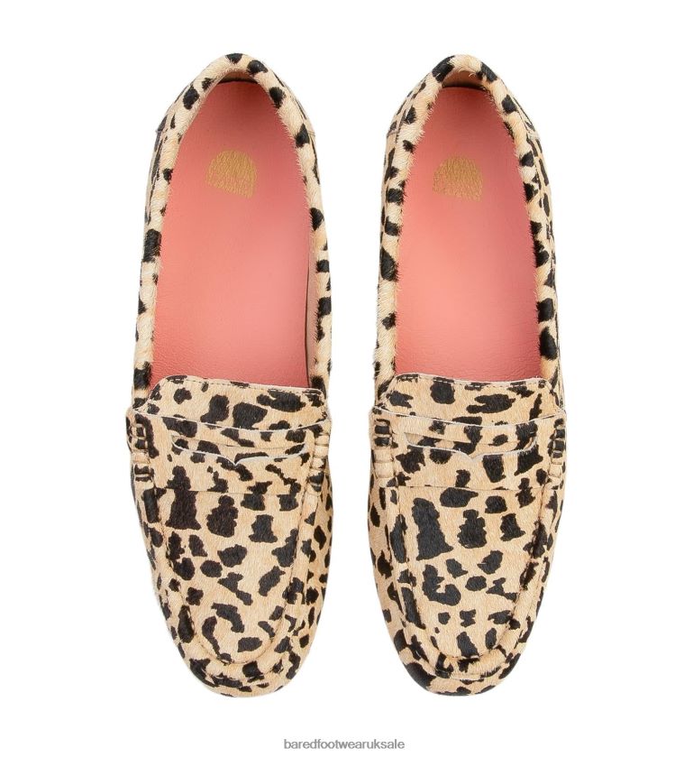 Leopard Calf Hair Loafers Women Bared Footwear N06D2V82 Hawk 2