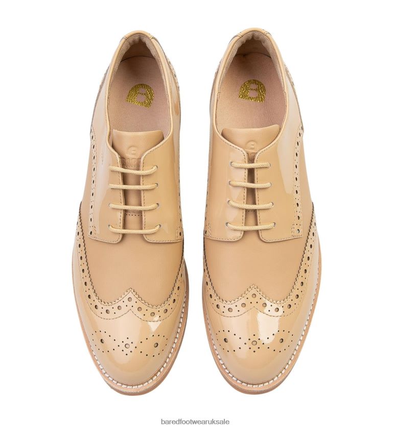 Seashell Patent Leather Flat Lace Ups Women Bared Footwear N06D2V224 Courser