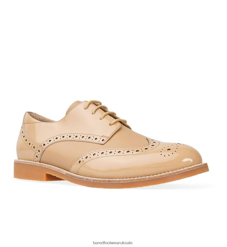 Seashell Patent Leather Flat Lace Ups Women Bared Footwear N06D2V224 Courser