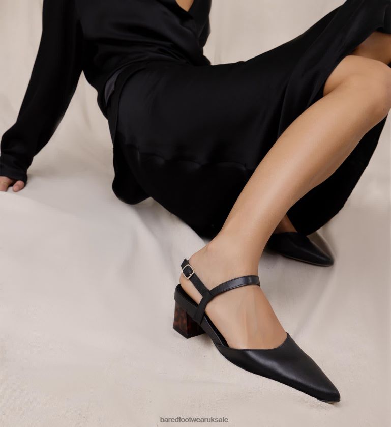 Black MIRUM Plant-Based Material Low Heels Women Bared Footwear N06D2V121 Marabou