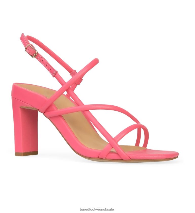 Candy Pink Leather High Heels Women Bared Footwear N06D2V110 Godwit