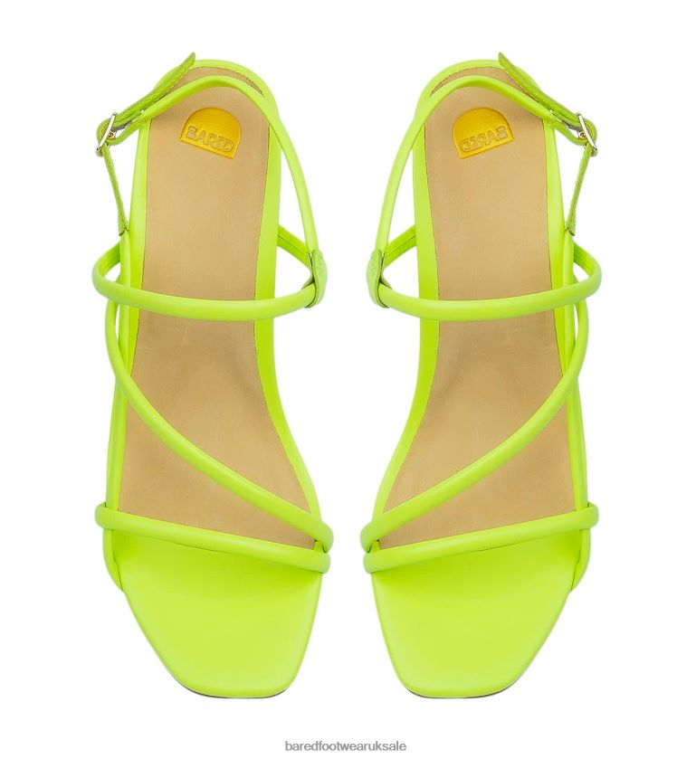 Chartreuse Leather High Heels Women Bared Footwear N06D2V107 Godwit