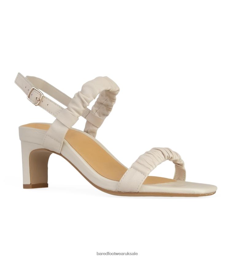 Ecru Leather Low Heels Women Bared Footwear N06D2V269 Motmot