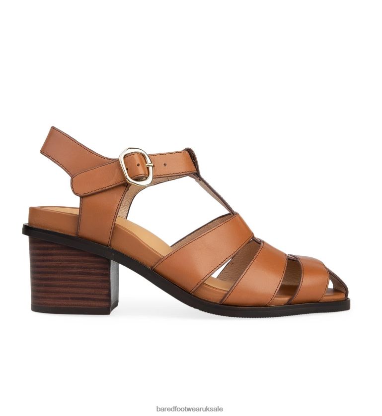 Gingerbread Leather Low Heels Women Bared Footwear N06D2V182 Redstart