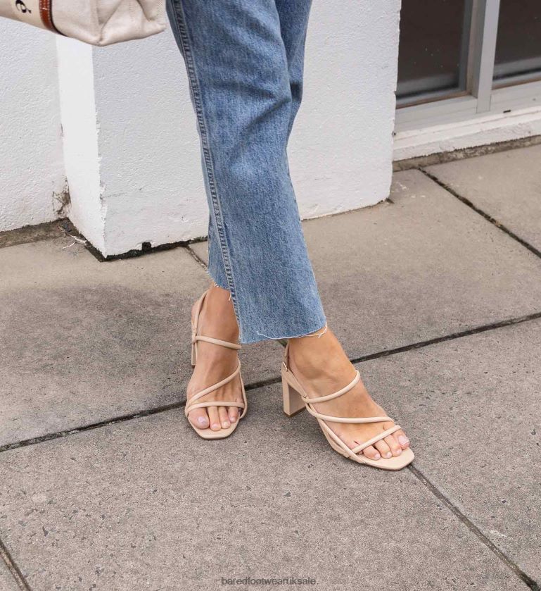 Sand Leather High Heels Women Bared Footwear N06D2V106 Godwit