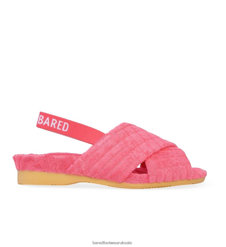 Candy Pink Towelling Slippers Women Bared Footwear N06D2V135 Summerling