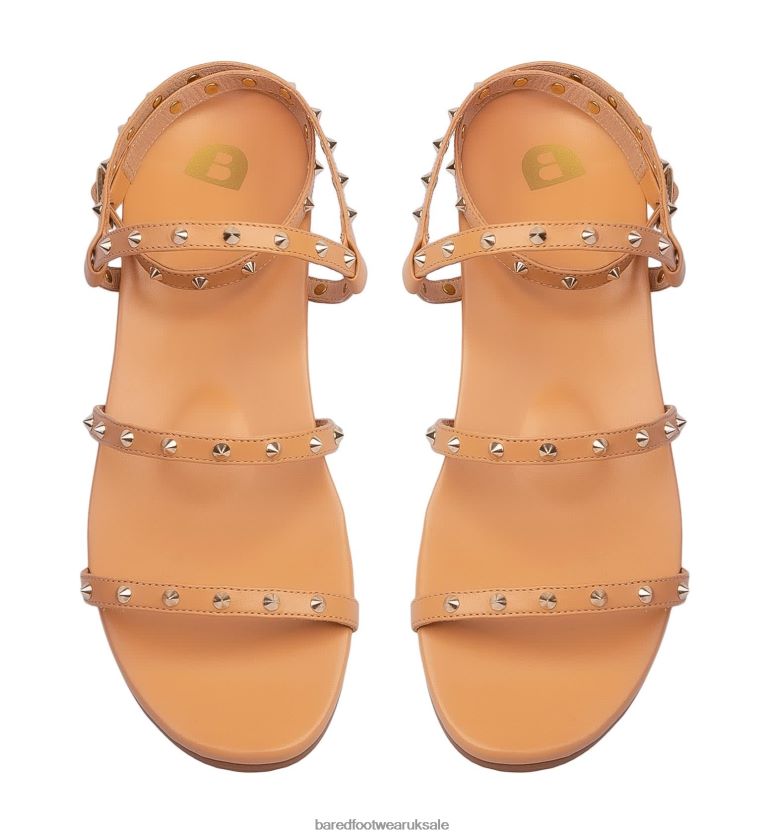 Light Tan Leather Flat Sandals Women Bared Footwear N06D2V239 Swamphen