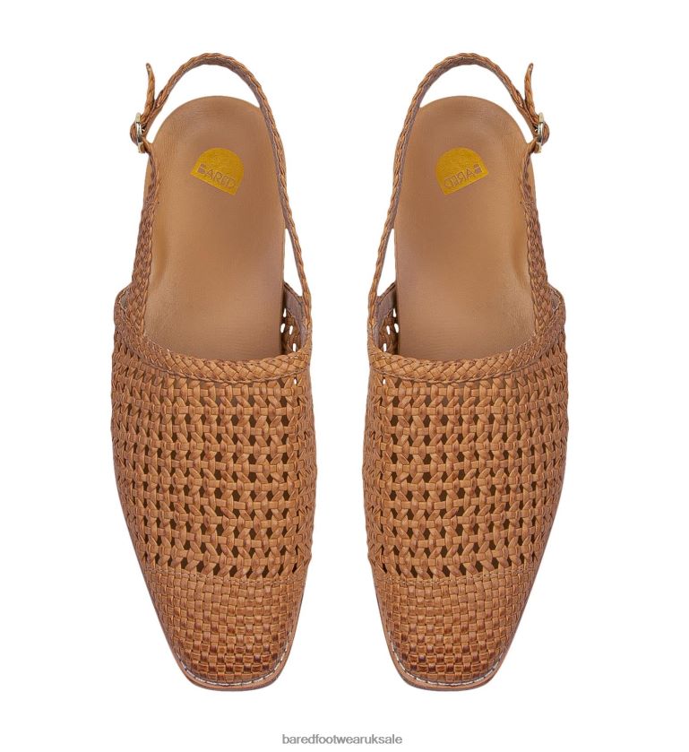Tan Leather Flat Sandals Women Bared Footwear N06D2V213 Chickadee