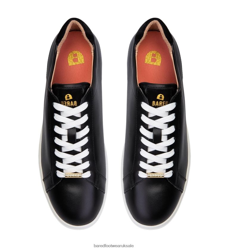 Black Leather Sneakers Women Bared Footwear N06D2V125 Hornbill 3