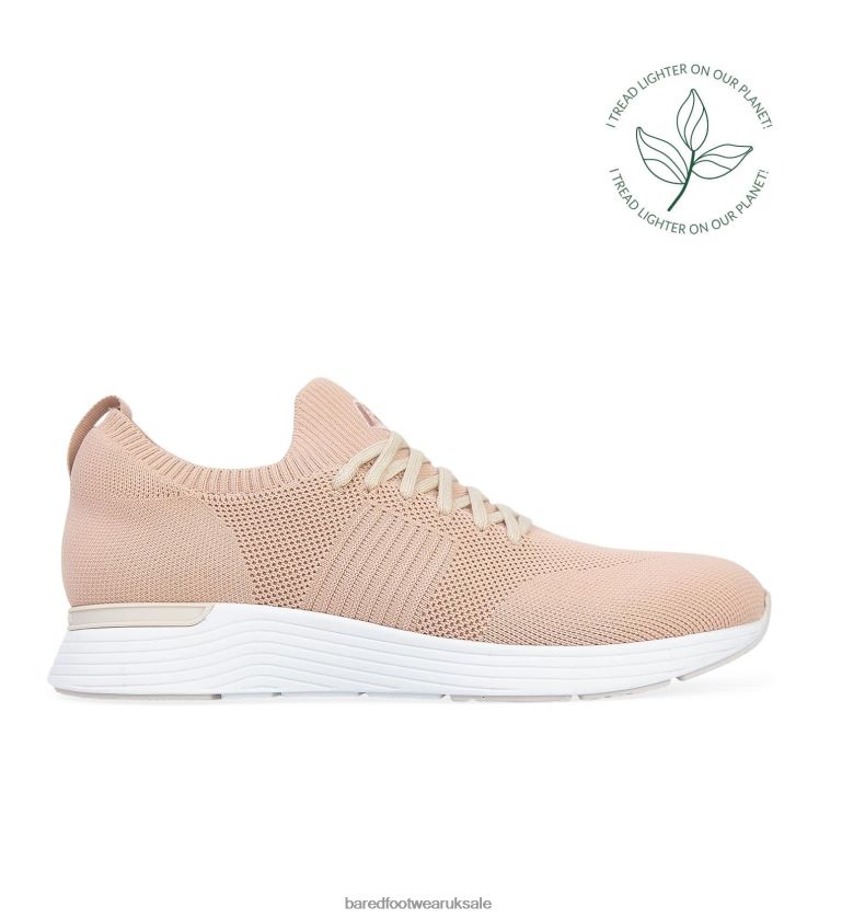 Dusty Pink Knit Sneakers Women Bared Footwear N06D2V131 Jinzo