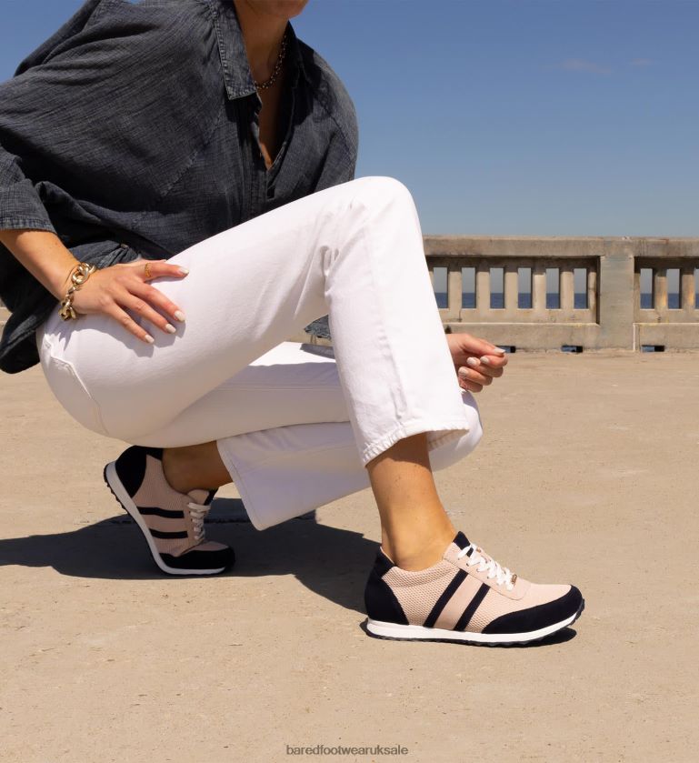 Dusty Pink Mesh & Navy Nubuck Sneakers Women Bared Footwear N06D2V132 Kestrel