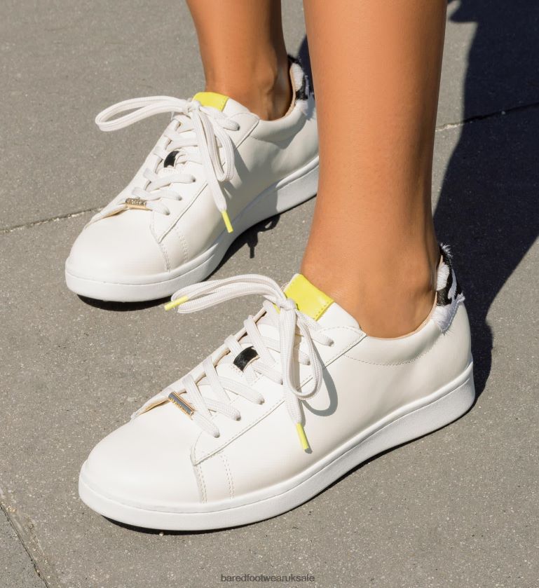 Ecru with Cow Print Leather Sneakers Women Bared Footwear N06D2V200 Whimbrel
