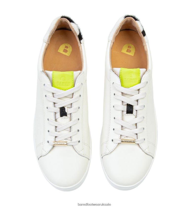 Ecru with Cow Print Leather Sneakers Women Bared Footwear N06D2V200 Whimbrel