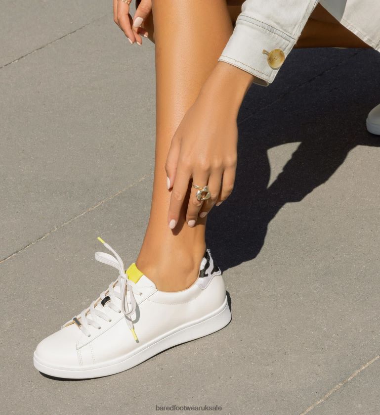 Ecru with Cow Print Leather Sneakers Women Bared Footwear N06D2V200 Whimbrel
