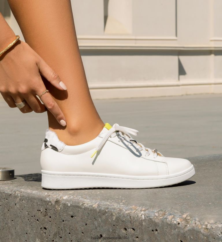 Ecru with Cow Print Leather Sneakers Women Bared Footwear N06D2V200 Whimbrel