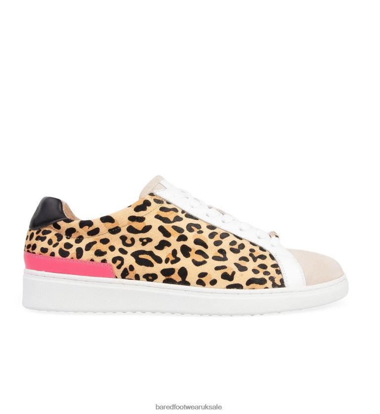 Leopard & Candy Pink Leather Sneakers Women Bared Footwear N06D2V134 Hornbill 3