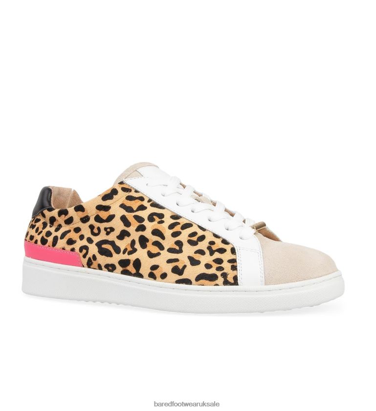 Leopard & Candy Pink Leather Sneakers Women Bared Footwear N06D2V134 Hornbill 3