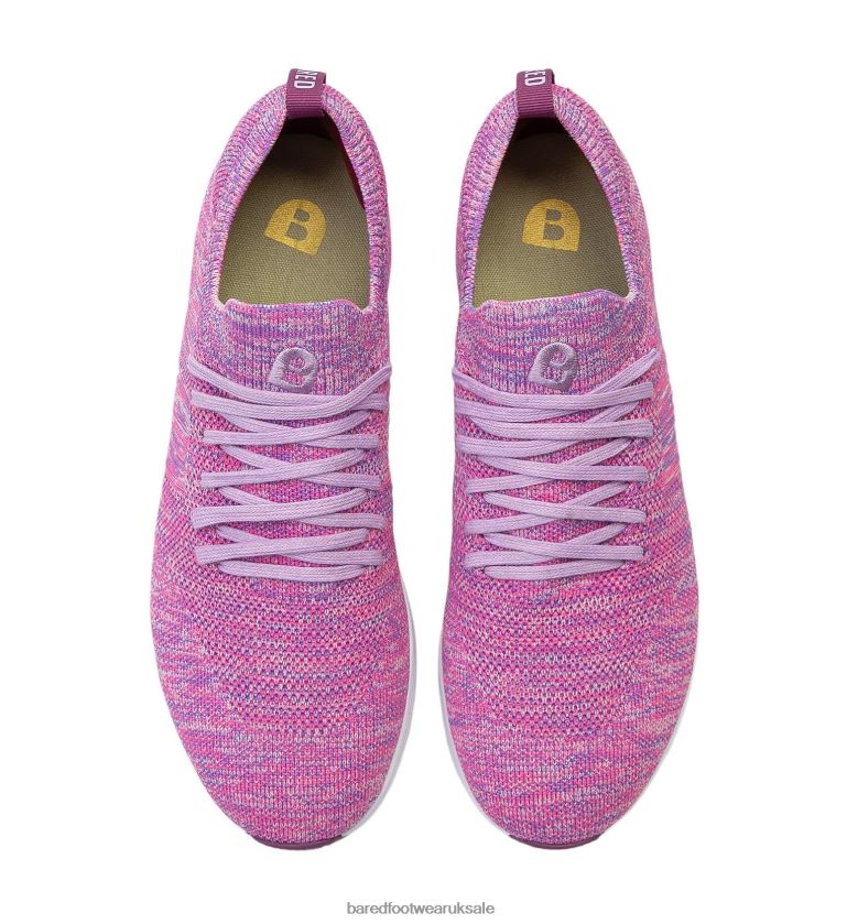 Pink Marle Knit Sneakers Women Bared Footwear N06D2V130 Jinzo